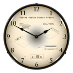 Collectable Sign and Clock 2005 Nintendo Wii Patent Blueprint Backlit Wall Clock-22091360-Garage Giant 