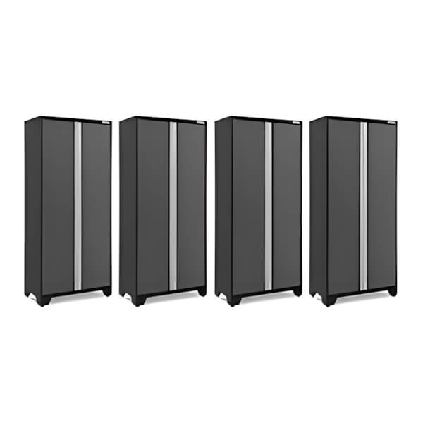 NewAge Garage Cabinets 4 x BOLD Series 36-Inch Grey Locker-51031-4-Garage Giant
