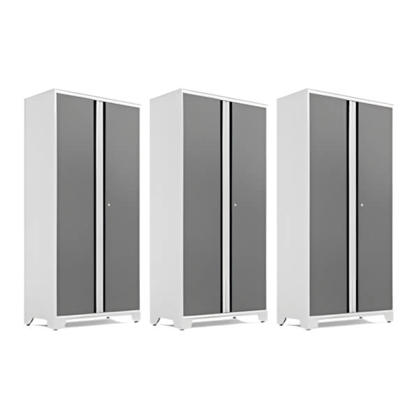 NewAge Garage Cabinets 3 x BOLD Series 36-Inch Platinum Locker-56720-3-Garage Giant