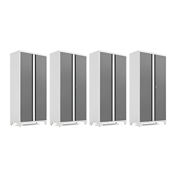NewAge Garage Cabinets 4 x BOLD Series 36-Inch Platinum Locker-56720-4-Garage Giant