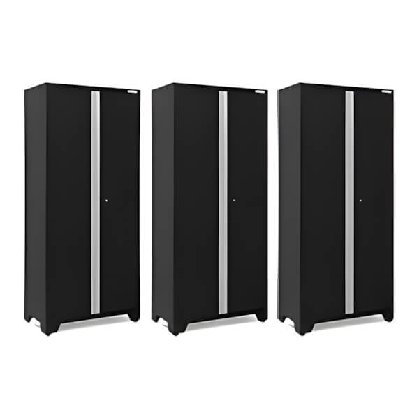 NewAge Garage Cabinets 3 x BOLD Series 36-Inch Black Locker-49020-3-Garage Giant
