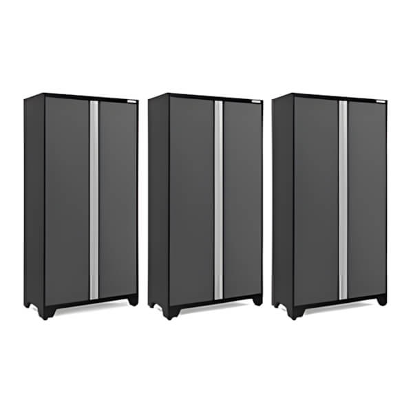 NewAge Garage Cabinets 3 x BOLD Series 42-Inch Grey Locker-50047-3-Garage Giant