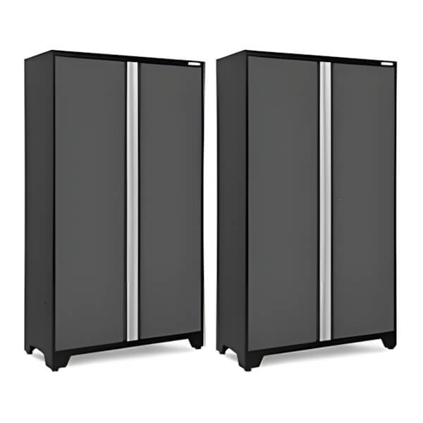 NewAge Garage Cabinets 2 x BOLD Series 48-Inch Grey Locker-51032-2-Garage Giant