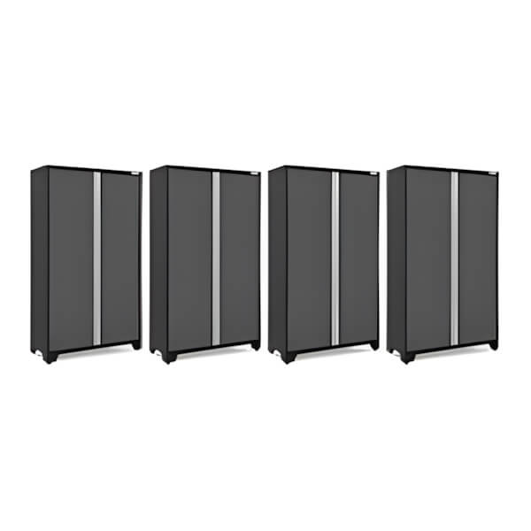 NewAge Garage Cabinets 4 x BOLD Series 48-Inch Grey Locker-51032-4-Garage Giant