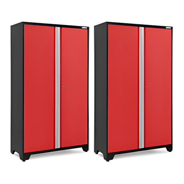 NewAge Garage Cabinets 2 x BOLD Series 48-Inch Red Locker-50221-2-Garage Giant