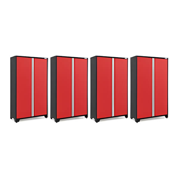 NewAge Garage Cabinets 4 x BOLD Series 48-Inch Red Locker-50221-4-Garage Giant