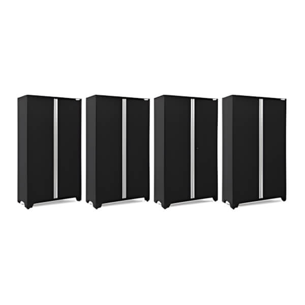 NewAge Garage Cabinets 4 x BOLD Series 48-Inch Black Locker-49021-4-Garage Giant