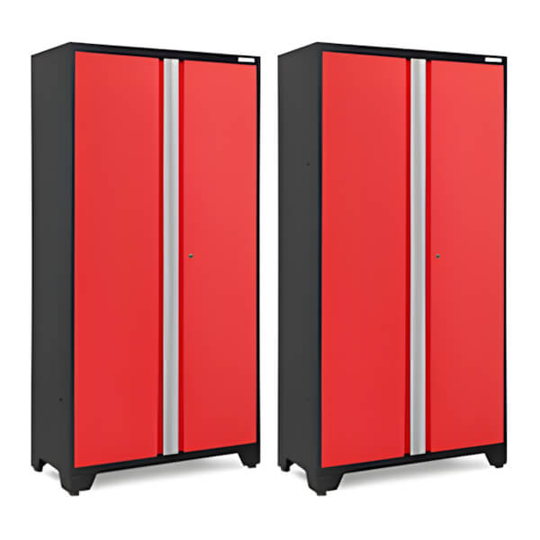 NewAge Garage Cabinets 2 x BOLD Series Red 42-Inch RTA Locker-49272-2-Garage Giant