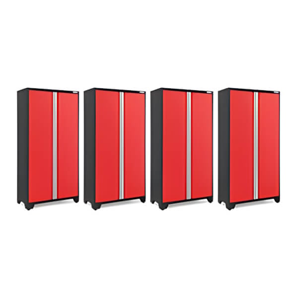 NewAge Garage Cabinets 4 x BOLD Series Red 42-Inch RTA Locker-49272-4-Garage Giant