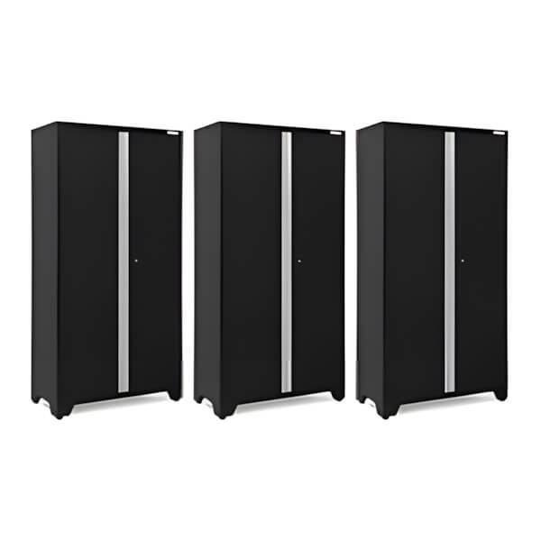 NewAge Garage Cabinets 3 x BOLD Series Black 42-Inch RTA Locker-49372-3-Garage Giant