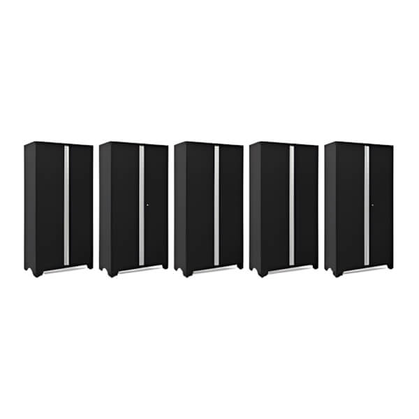 NewAge Garage Cabinets 5 x BOLD Series Black 42-Inch RTA Locker-49372-5-Garage Giant
