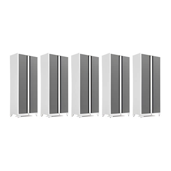 NewAge Garage Cabinets 5 x BOLD Series Platinum 30-Inch RTA Locker-49320-5-Garage Giant