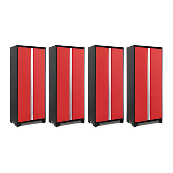 NewAge Garage Cabinets 4 x BOLD Series Red Lockers-50204-4-Garage Giant