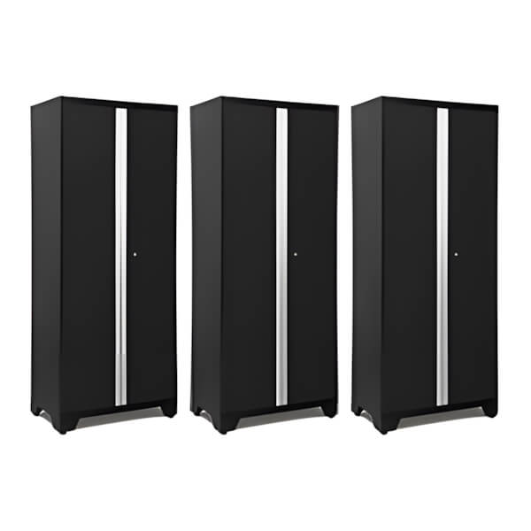 NewAge Garage Cabinets 3 x BOLD Series Black Lockers-49004-3-Garage Giant