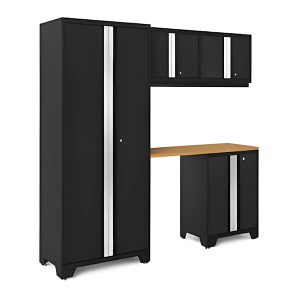 NewAge Garage Cabinets BOLD Series 5-Piece Set with Bamboo Top - Thumbnail 5
