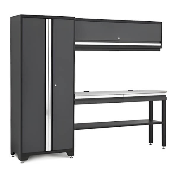 NewAge Garage Cabinets BOLD Series All In One 4-Piece Set with Stainless Steel Top - Thumbnail 4
