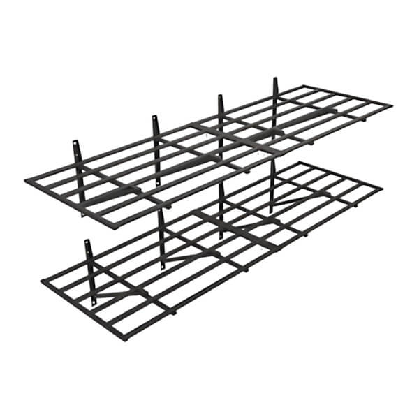 Fleximounts 1' x 6' Black Wall Mounted Shelf (2-Pack) - Thumbnail 4