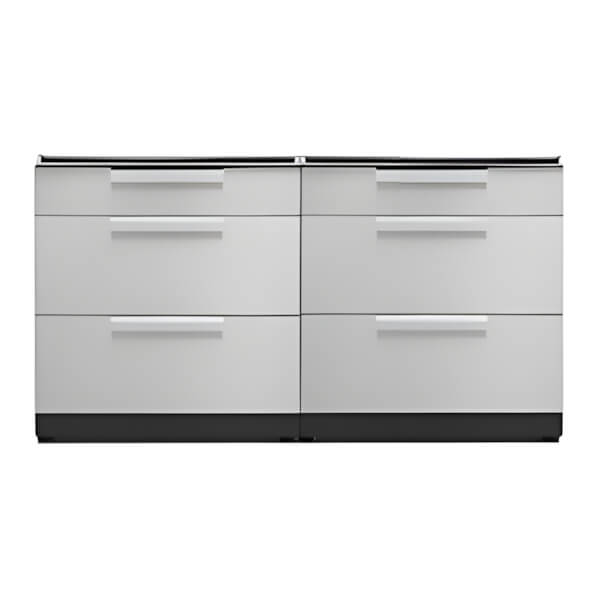 NewAge Outdoor Kitchens Stainless Steel 2-Piece Outdoor Kitchen Set (No Countertop)-70003-2-Garage Giant