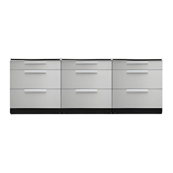 NewAge Outdoor Kitchens Stainless Steel 3-Piece Outdoor Kitchen Set (No Countertop)-70003-3-Garage Giant