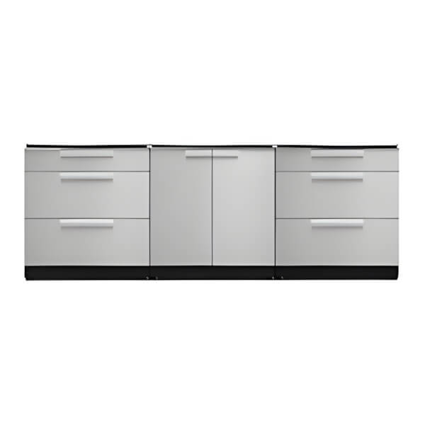 NewAge Outdoor Kitchens Stainless Steel 3-Piece Outdoor Kitchen Set (No Countertop)-70003-2 + 70001-Garage Giant