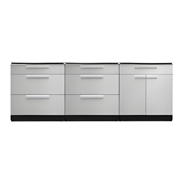 NewAge Outdoor Kitchens Stainless Steel 3-Piece Outdoor Kitchen Set (No Countertop)-70003-2 + 70005-Garage Giant