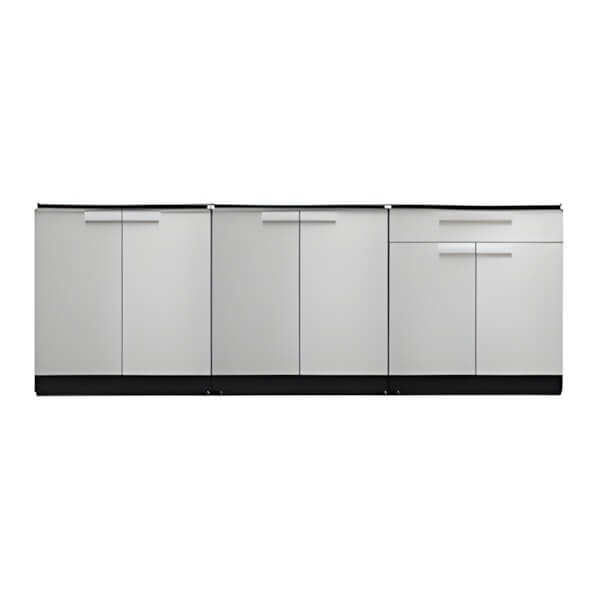 NewAge Outdoor Kitchens Stainless Steel 3-Piece Outdoor Kitchen Set (No Countertop)-70001-2 + 70005-Garage Giant