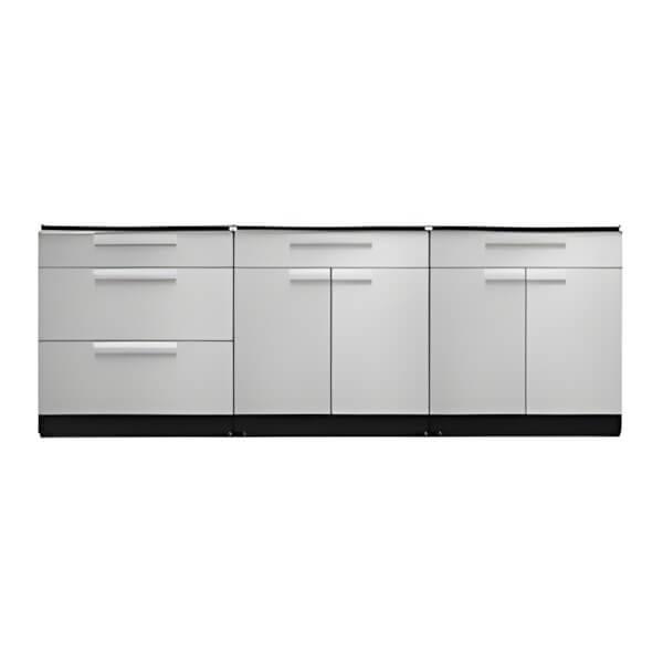 NewAge Outdoor Kitchens Stainless Steel 3-Piece Outdoor Kitchen Set (No Countertop)-70005-2 + 70003-Garage Giant