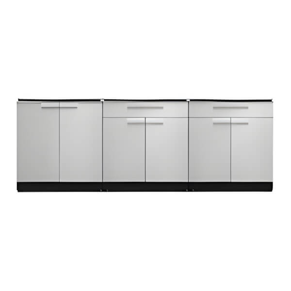 NewAge Outdoor Kitchens Stainless Steel 3-Piece Outdoor Kitchen Set (No Countertop)-70004-2 + 70001-Garage Giant