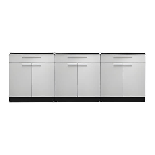 NewAge Outdoor Kitchens Stainless Steel 3-Piece Outdoor Kitchen Set (No Countertop)-70004-2 + 70005-Garage Giant