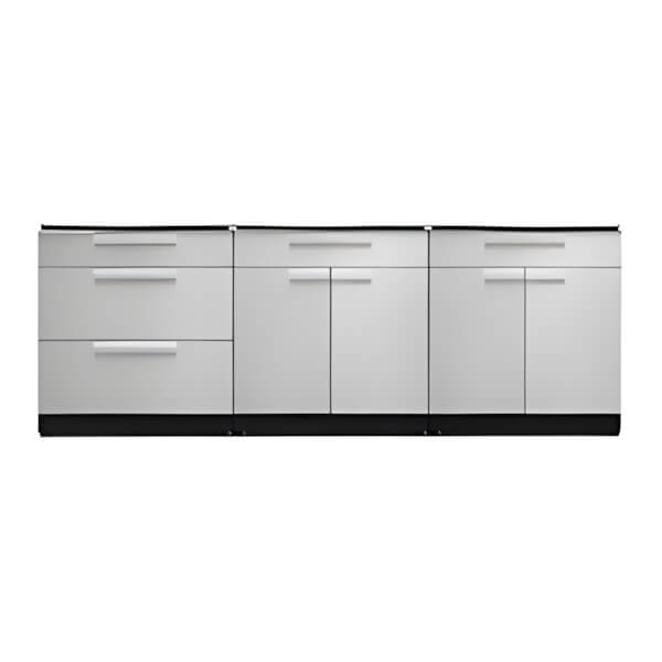 NewAge Outdoor Kitchens Stainless Steel 3-Piece Outdoor Kitchen Set (No Countertop)-70003 + 70004 + 70005-Garage Giant