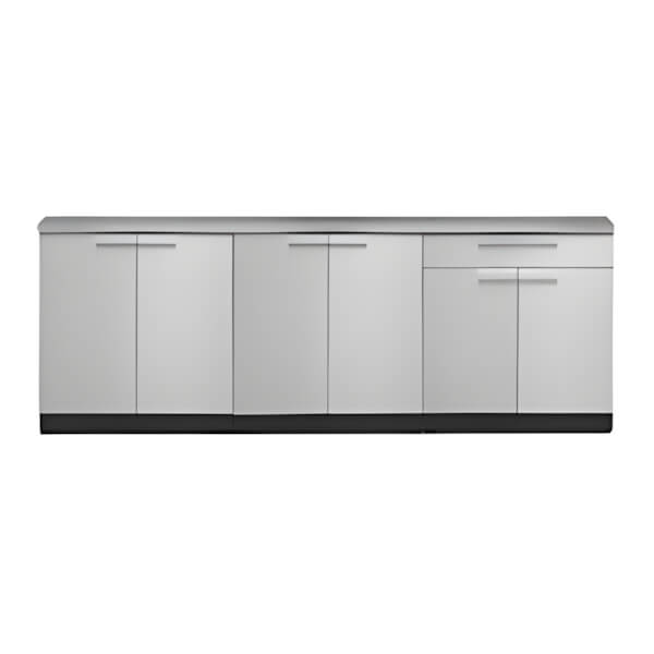 NewAge Outdoor Kitchens Stainless Steel 4-Piece Outdoor Kitchen Set with Countertops-70001-2 + 70005 + 65804-Garage Giant