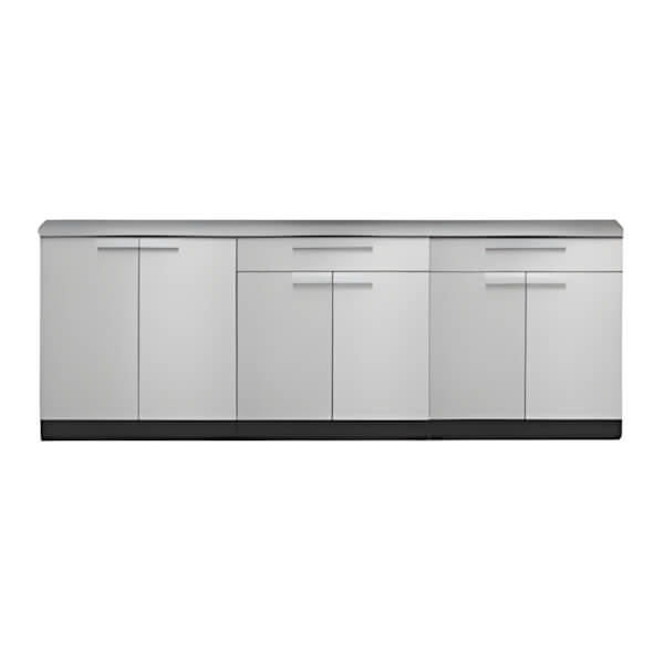 NewAge Outdoor Kitchens Stainless Steel 4-Piece Outdoor Kitchen Set with Countertops-70005-2 + 70001 + 65804-Garage Giant
