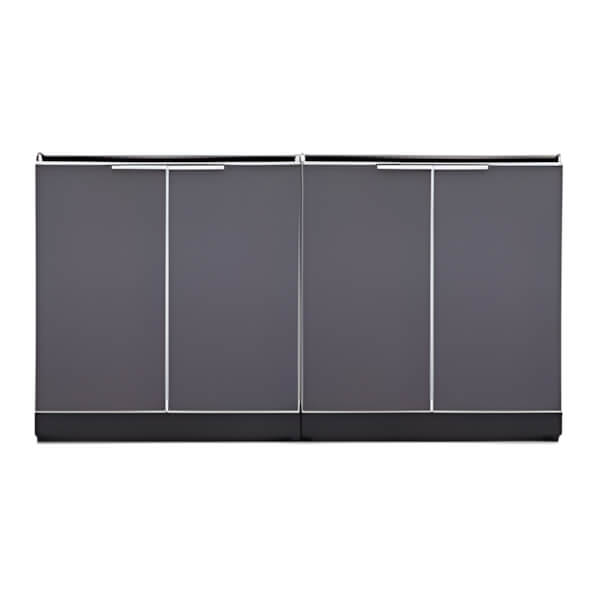 NewAge Outdoor Kitchens Aluminum Slate Grey 2-Piece Outdoor Kitchen Set (No Countertop)-70201-2-Garage Giant