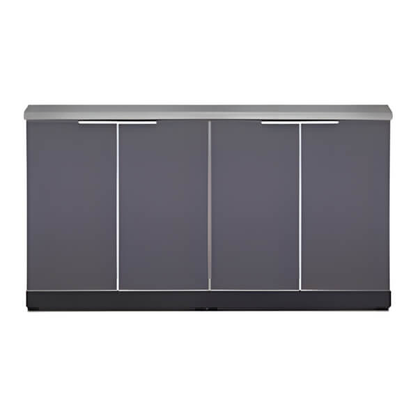NewAge Outdoor Kitchens Aluminum Slate Grey 3-Piece Outdoor Kitchen Set with Countertops-70201-2 + 65802-Garage Giant