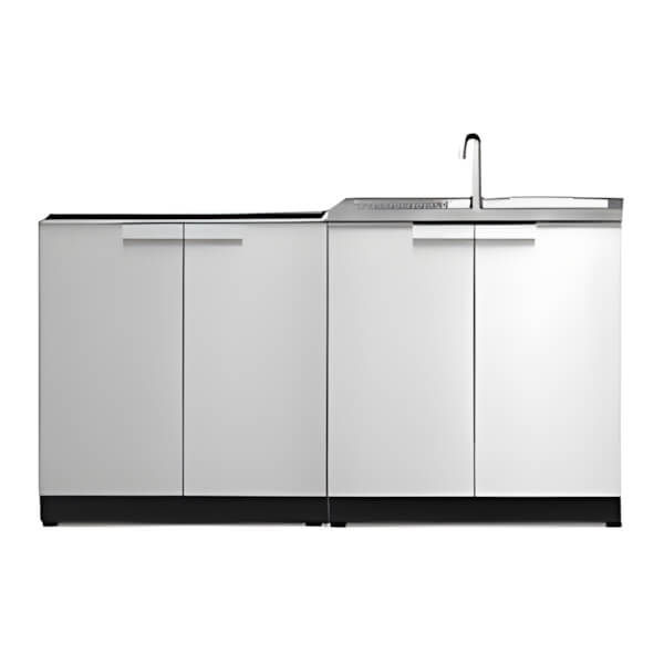 NewAge Outdoor Kitchens Stainless Steel 2-Piece Outdoor Kitchen Set (No Countertop)-70002 + 70001-Garage Giant