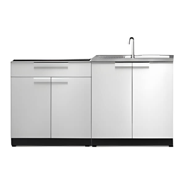 NewAge Outdoor Kitchens Stainless Steel 2-Piece Outdoor Kitchen Set (No Countertop)-70002 + 70004-Garage Giant