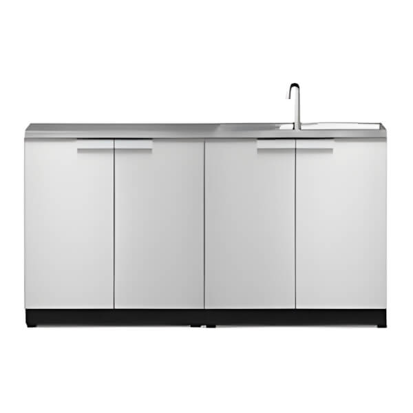 NewAge Outdoor Kitchens Stainless Steel 3-Piece Outdoor Kitchen Set with Countertops-70002 + 70001 + 65800-Garage Giant