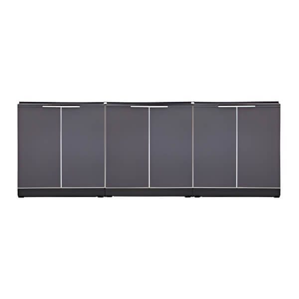 NewAge Outdoor Kitchens Aluminum Slate Grey 3-Piece Outdoor Kitchen Set (No Countertop)-70201-3-Garage Giant