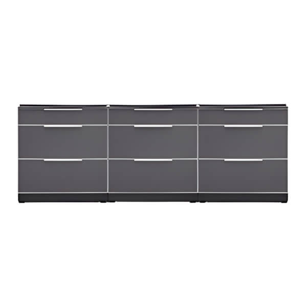 NewAge Outdoor Kitchens Aluminum Slate Grey 3-Piece Outdoor Kitchen Set (No Countertop)-70203-3-Garage Giant