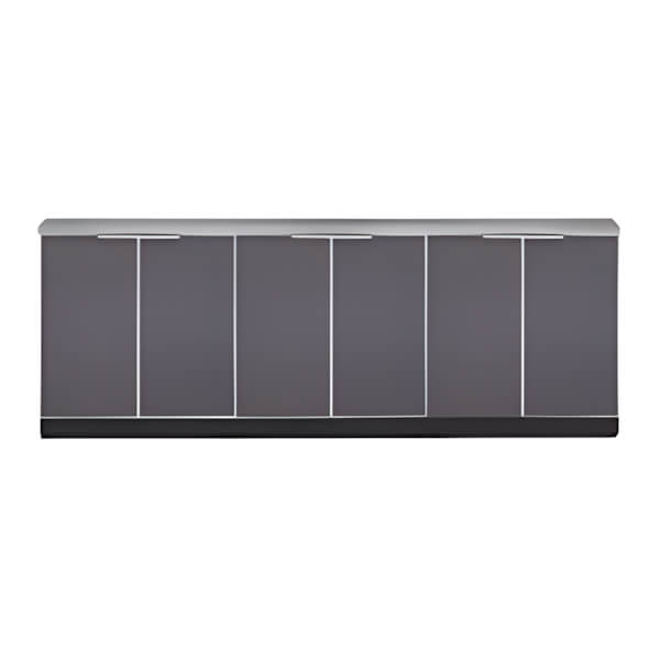 NewAge Outdoor Kitchens Aluminum Slate Grey 4-Piece Outdoor Kitchen Set with Countertops-70201-3 + 65804-Garage Giant