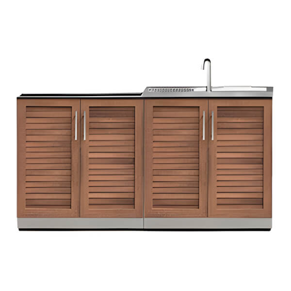 NewAge Outdoor Kitchens Grove 2-Piece Outdoor Kitchen Set (No Countertop)-70102 + 70101-Garage Giant