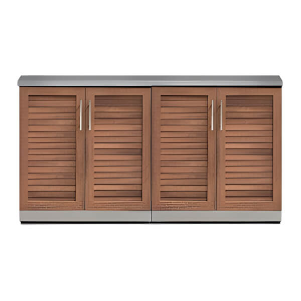 NewAge Outdoor Kitchens Grove 3-Piece Outdoor Kitchen Set with Countertops-70101-2 + 65802-Garage Giant