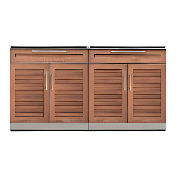 NewAge Outdoor Kitchens Grove 2-Piece Outdoor Kitchen Set (No Countertop)-70104 + 70105-Garage Giant