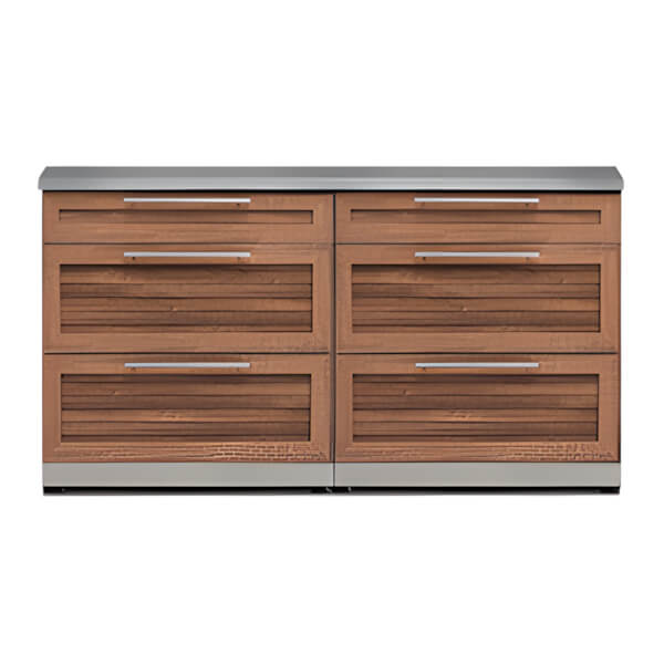 NewAge Outdoor Kitchens Grove 3-Piece Outdoor Kitchen Set with Countertops-70103-2 + 65802-Garage Giant