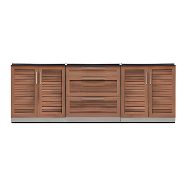 NewAge Outdoor Kitchens Grove 3-Piece Outdoor Kitchen Set (No Countertop)-70101-2 + 70103-Garage Giant