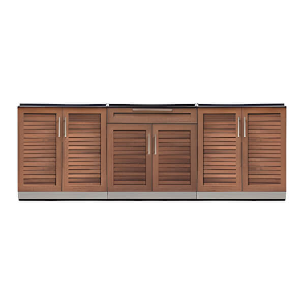 NewAge Outdoor Kitchens Grove 3-Piece Outdoor Kitchen Set (No Countertop)-70101-2 + 70105-Garage Giant