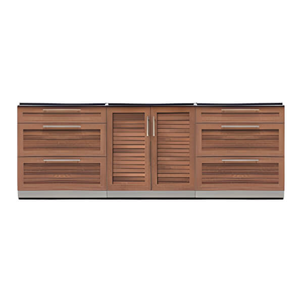 NewAge Outdoor Kitchens Grove 3-Piece Outdoor Kitchen Set (No Countertop)-70103-2 + 70101-Garage Giant