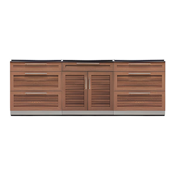 NewAge Outdoor Kitchens Grove 3-Piece Outdoor Kitchen Set (No Countertop)-70103-2 + 70105-Garage Giant