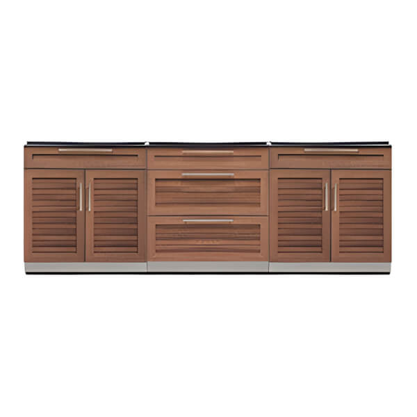 NewAge Outdoor Kitchens Grove 3-Piece Outdoor Kitchen Set (No Countertop)-70104-2 + 70103-Garage Giant