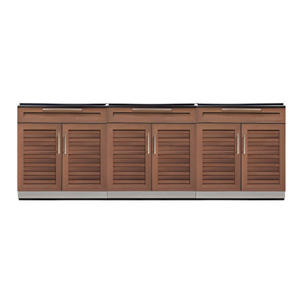 NewAge Outdoor Kitchens Grove 3-Piece Outdoor Kitchen Set (No Countertop)-70105-3-Garage Giant